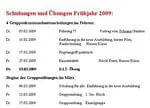 Übunsplan Frühjahr 2009