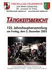 Tätigkeitsbericht 2003